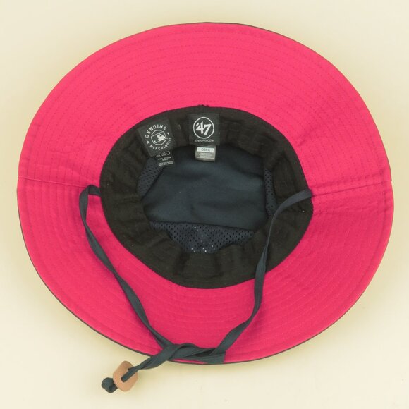 47 Atlanta Braves Bucket Hat Mens Blue Panama Pail Mesh Lining New - Picture 6 of 10